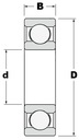 Golyóscsapágy normál FAG 61901 2RSR HLC 12 x 24 mm Gyártó kódja 61901 2RSR HLC