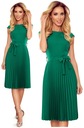 ELEGANCKA SUKIENKA PLISY PLISOWANA ZIELONA L