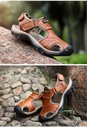 Легкие мужские кожаные спортивные сандалии