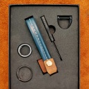 ELEGANCKI СИНИЙ КОЖАНЫЙ БРЕЛОК DO КЛЮЧИ Z WYJATKOWYM DESIGNEM  фото 8