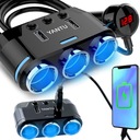 Разветвитель прикуривателя 12 В 24 В QC 2x USB Автомобильное зарядное устройство