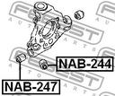 FEBEST NAB-247 BUSHING LOZYSKA, SWINGARM TRANSVERSE SIDE 