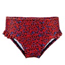 Dievčenské plavky s červeným leopardím vzorom M Kód výrobcu 021802007