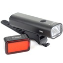 Zestaw lamp rowerowych 360lm + 100lm z funkcją STOP