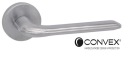 Ручка дверная греческая PREMIUM CONVEX 2415, сатиновый хром