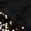 Šaty lesklé čierne dlhé maxi zlaté flitre večerné rozparky r.M Dominujúci vzor bez vzoru