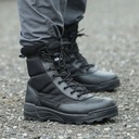 Vysoké topánky Taktické topánky Vojenská koža Wo Dominujúca farba čierna