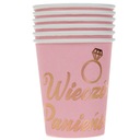 KUBKI KUBECZKI PAPIEROWE ROSE GOLD PANIEŃSKI Y3