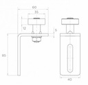 Ролики тележки для комплекта откатных ворот 80x80