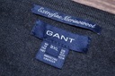 GANT 100 % EXTRAFINE MERINO WOOL SVETER V-NECK GREY MEN NEW 3XL Odtieň oceľ