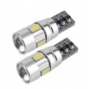 СВЕТОДИОДНАЯ ЛАМПА 6 SMD 5630 W5W T10 ЛИНЗА CANBUS