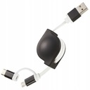 КАБЕЛЬ MICRO USB USB-C TYPE-C с перемоткой, 85 см, TYPE C 3IN1