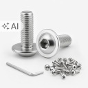 WKRETY MASZYNOWE ZE СТАЛІ НЕРЖАВІЙКА M5X16MM LEB SOCZEWKOWY A2  (18858236152) фото min 9