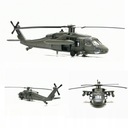 MODEL śmigłowiec HELIKOPTER BLACK HAWK UH-60 1:64 Model Ozdoby modelowe