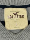 Hollister sweterek szary v-neck logo unikat S Dekolt serek/dekolt V