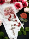 Деревянные четки с ароматными розами магнит Holy Rose RITA