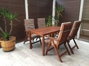Sada záhradného nábytku so 4 stoličkami z eukalyptu záhradné súpravy terasa Druh stôl a stoličky