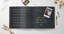 Гостевая книга на свадьбу 21х21см, черные страницы из фольги с защитой от царапин - 100 страниц