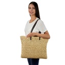 Dámska taška veľká slamená pletená plážový košík shopper na leto Kód výrobcu Miss Glow 41888
