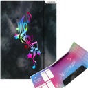 TECZKA SZKOLNA RYSUNKOWA Z GUMKĄ A4 MUSIC TĘCZOWE NUTKI MUZYKA