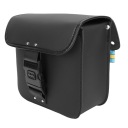 MOTOCIKLAS SADDLE TREE Z BLOCKING PU LEATHER WATERS SIDE BAG GC  photo 9