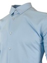 Koszula męska niebieska elegancka gładka SLIM XL Wzór dominujący bez wzoru