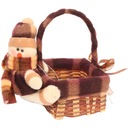 РОЖДЕСТВЕНСКАЯ КОРЗИНКА СО СНЕГОВИКОМ 16 СМ