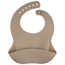 Силиконовый нагрудник Canpol с карманом DOTS BEIGE