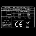 ZVÁRACÍ POLOAUTOMAT MAGNUM MIG 222 DUAL PULS SYNERGIA MMA TIG 200A 3V1 Maximálny priemer elektródy 4 mm