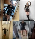 Сексуальный НАРЯД, женское мини-кожаное платье, черный костюм, маскировка L