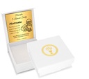 Золотая цепочка с медальоном 585, гравировка «Причастие при крещении»