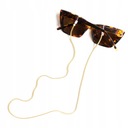 Металлическая золотая цепочка для очков 65см