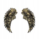 1 пара 18-дюймовых металлических фресок с крыльями ангела со светодиодной подсветкой