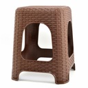 Табурет пластиковый 45см Ротанг коричневый