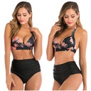 STRÓJ KĄPIELOWY DWUCZĘŚCIOWY PLUS SIZE MODELUJĄCY WYSOKI STAN BOHO BIKINI