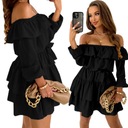 СТИЛЬНОЕ ИСПАНСКОЕ ПЛАТЬЕ, Оборки, Пояс, L/XL