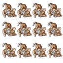Naszywki do haftu Tigerkin Pattern 12Pcs Cloth Stickers for DIY фото 6