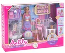Набор куклы Анлили с детьми и аксессуарами для коляски, мебель, кресло-кроватка