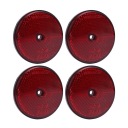 4PCS SAFETY ODTWARZACZE ЧЕРВОНІ КРУГЛІ 72 MM DIA Z БОЛТ DO BU  (17811822672) фото min 6