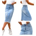 КЛАССИЧЕСКАЯ ДЛИННАЯ ДЖИНСОВАЯ ЮБКА-КАРАНДАШ, КРОЯ, XS