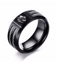 ЧЕРНОЕ КОЛЬЦО С ПЕЧАТКОЙ КОЛЬЦО С ВОЛКОМ R20