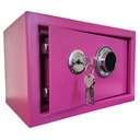 Sejf domowy szyfrowy mechaniczny skrytka kasetka różowy stylowy design