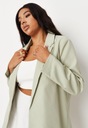 Z8A001 MISSGUIDED PLUS ZIELONA MARYNARKA 46 3XL Rękaw długi rękaw