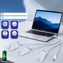 ФАРА LED (СВІТЛОДІОД) МИГАЛКА БЕЗПРОВІДНА 4 ШТУКИ Z ПУЛЬТОМ USB 8 КОЛЬОРІВ  фото 7