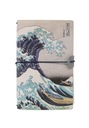 Блокнот Hokusai Great Wave 80k, кожаный с подкладкой, А6