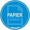 Наклейка БИН БУМАГА ДЛЯ СЕГРЕГАЦИИ МУСОРОВ 10см