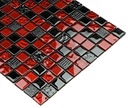 Sklenená mozaika červená čierna ROVA 804 mix Typ mozaika