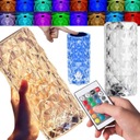 KRYSZTAŁOWA LAMPKA NOCNA LED RGB USB-C 16 KOLOR