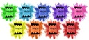 Разноцветный УФ-порошок Холи цвета Холи для фестиваля 18 шт. Можно стирать + подарок.
