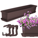 БАЛКОННЫЙ ЯЩИК, ЦВЕТОЧНЫЙ ВАЗ 80см С РУЧКАМИ